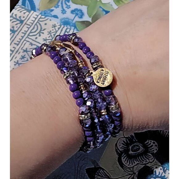 New~KINSLEY ARMELLE SET of (4) Indigo Stretch Bracelet Set~Retired Design~ - Picture 1 of 3